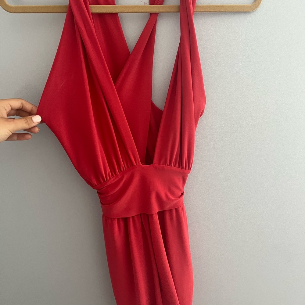 Criss crossed pink romper